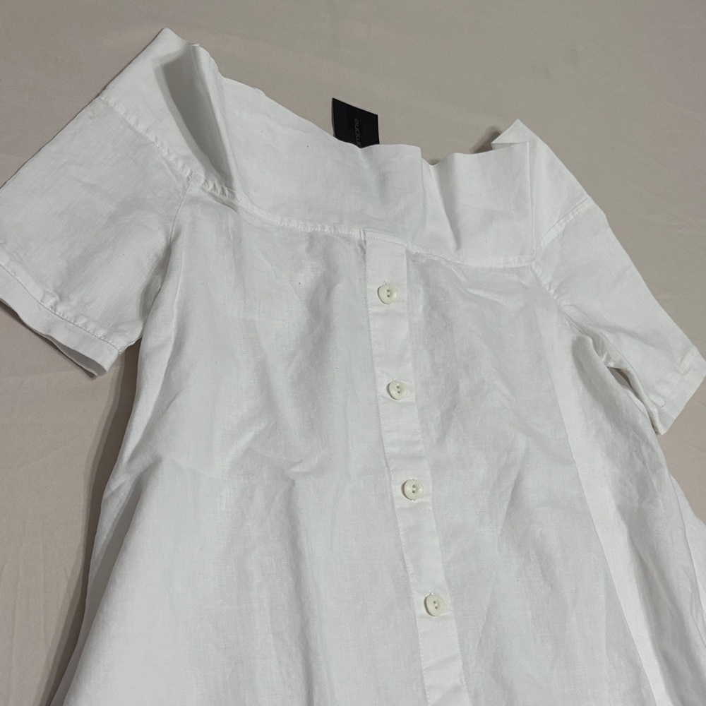 NWT Matti Mamane White Tunic Top Square Neck Size Small - Picture 9 of 12